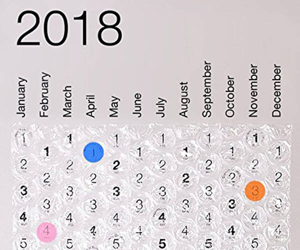 Bubble Wrap Calendar - coolthings.us