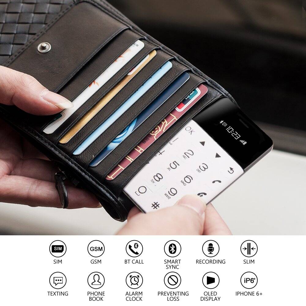 Minimalistic Credit Card Sized Phone - coolthings.us