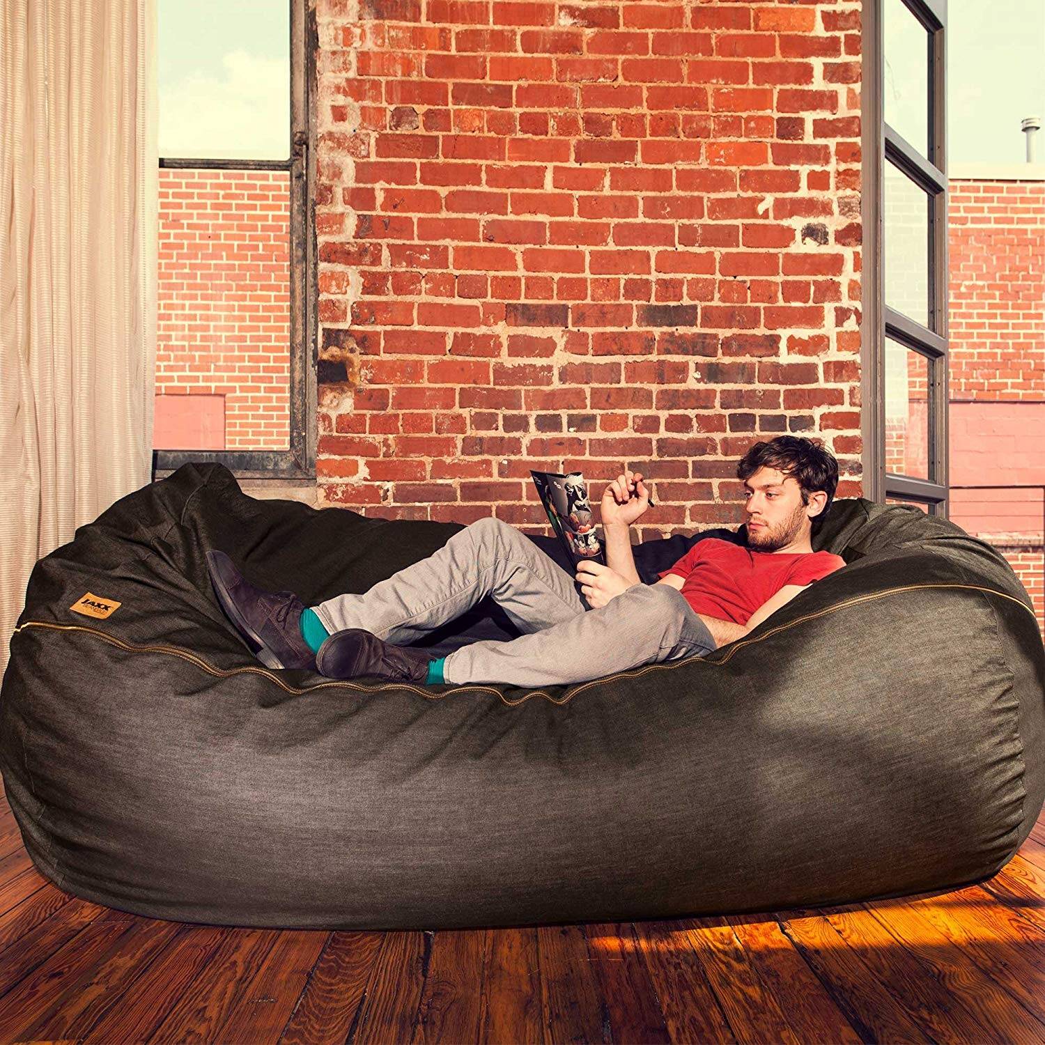 Giant Bean Bag Denim Sofa - coolthings.us