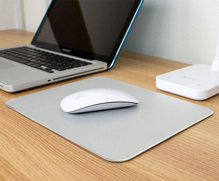 Aluminium Mouse Pad With Rubber Base - coolthings.us