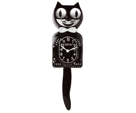 Moving Eye Cat Clock - coolthings.us