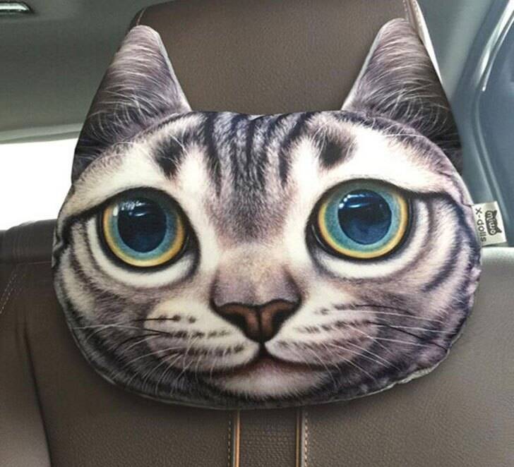Cat and Dog Headrest Car Pillows