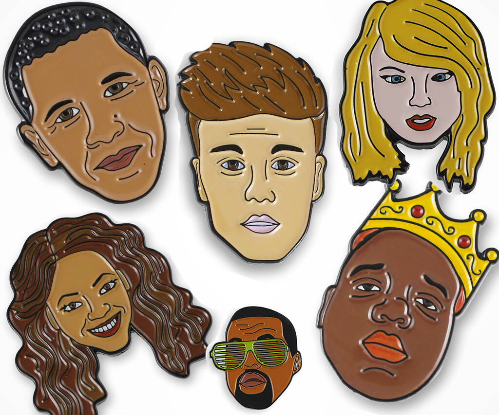 Celebrity Character Enamel Lapel Pins