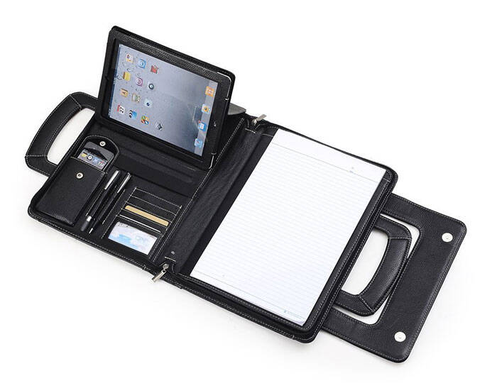 Compact Leather Briefcase for iPad and Macbook
