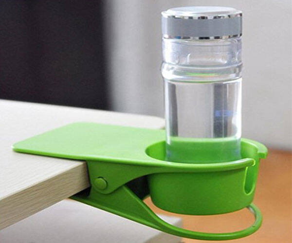 Desk Drinks Cup Bottle Holder Clip - coolthings.us