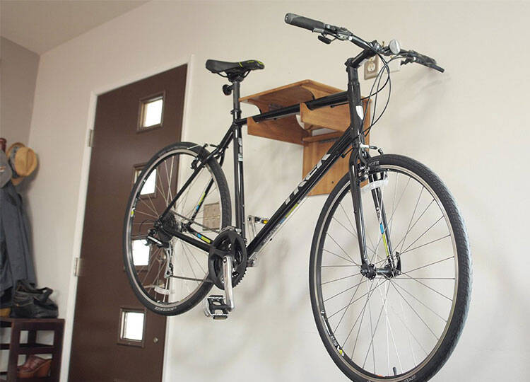 Fold Away Bamboo Bike Rack - //coolthings.us