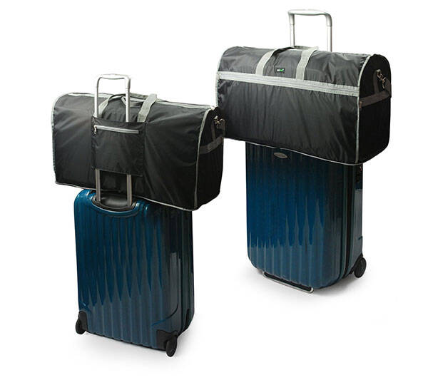Foldable Travel Duffle Bag Attached to Luggage