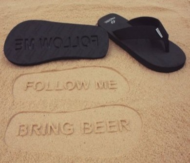 Follow Me Bring Beer Sandals - coolthings.us