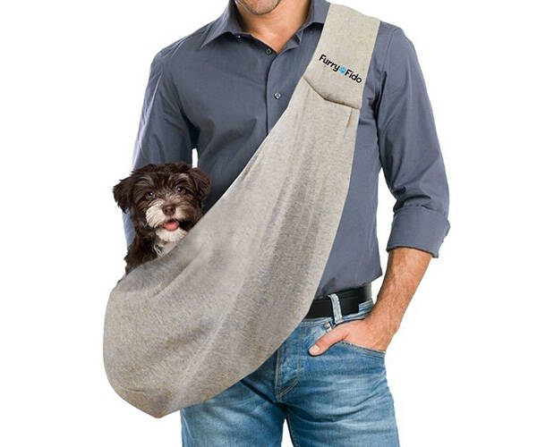FurryFido The Perfect Pet Sling Carrier to Carry your Dog or Cat Around