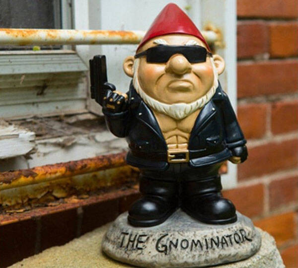The Gnominator Garden Gnome Statues - //coolthings.us
