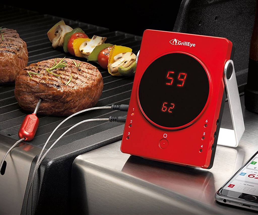 GrillEye Bluetooth Grilling & Smoking Thermometer - //coolthings.us