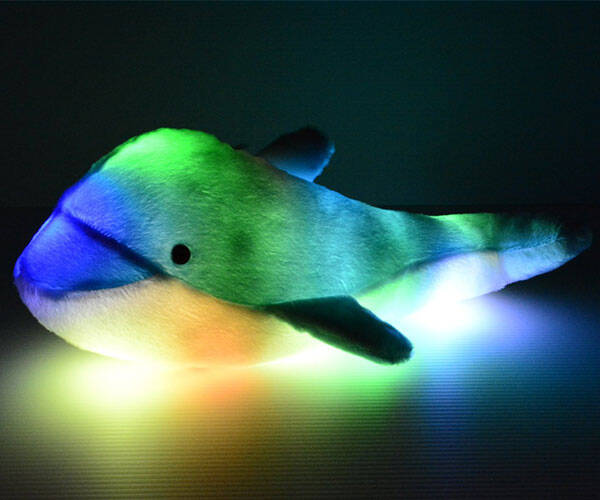 Light up Glow Dolphin Pillow - coolthings.us