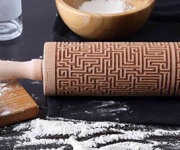 Maze Engraved Rolling Pin