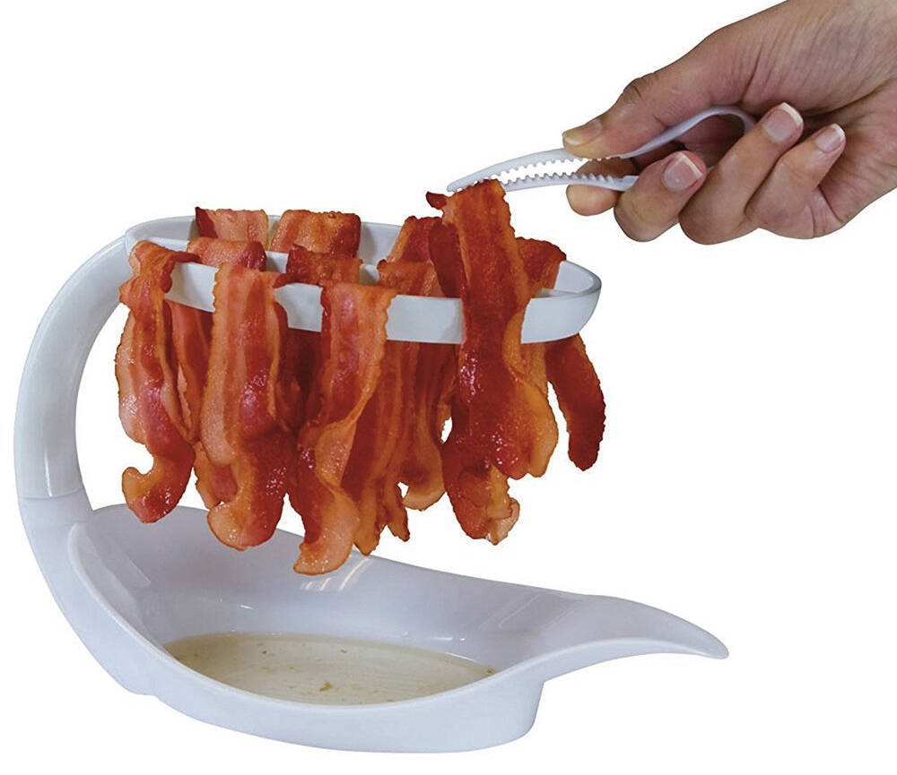 Microwaveable Bacon Rack for Healthier, Crispy Bacon