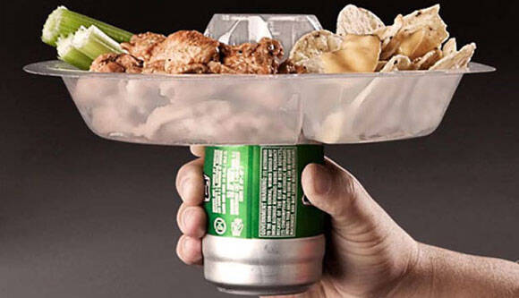 One Handed Drink Party Plate