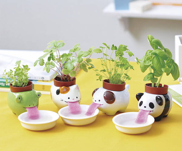 Peropon Slurping Self Watering Animal Planters