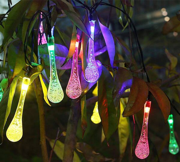 Solar Icicle Ball String Lights