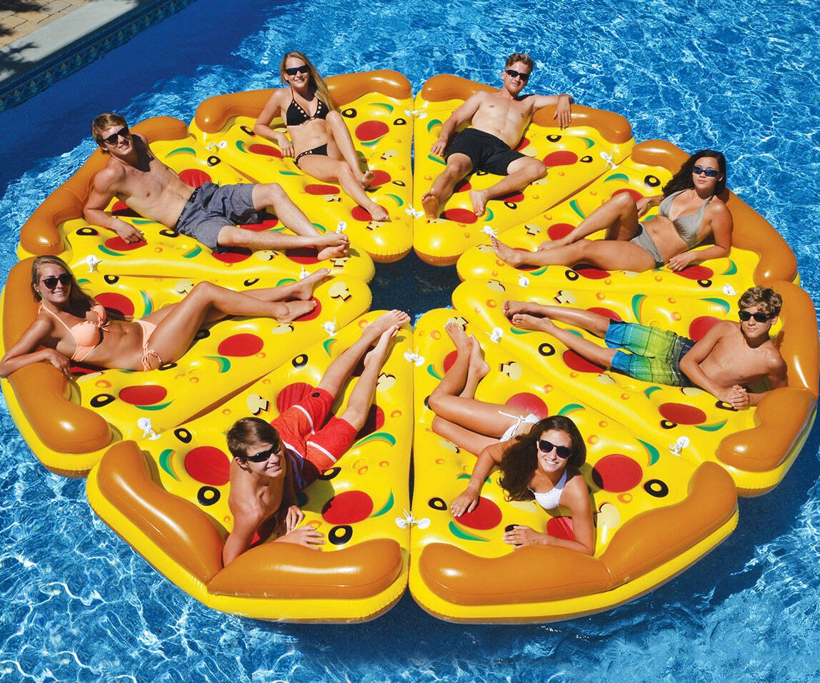 Inflatable Pool Pizza - coolthings.us