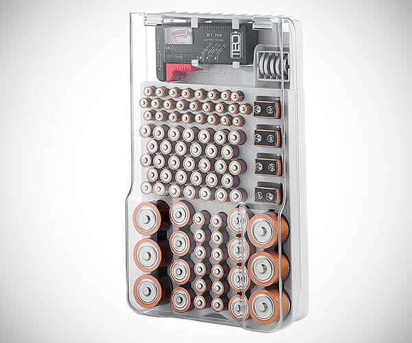 The Battery Organizer Storage Case Holds 93 Different Size Batteries - coolthings.us
