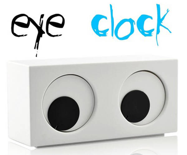 Rotating Eyes Desktop Alarm Clock - coolthings.us