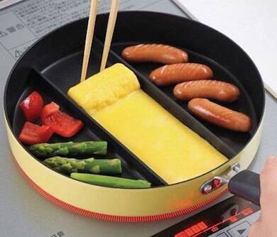 Three-Section Frying Pan