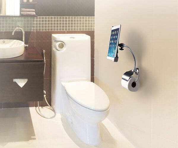 Toilet Roll Holder Stand for iPad & Tablets - //coolthings.us