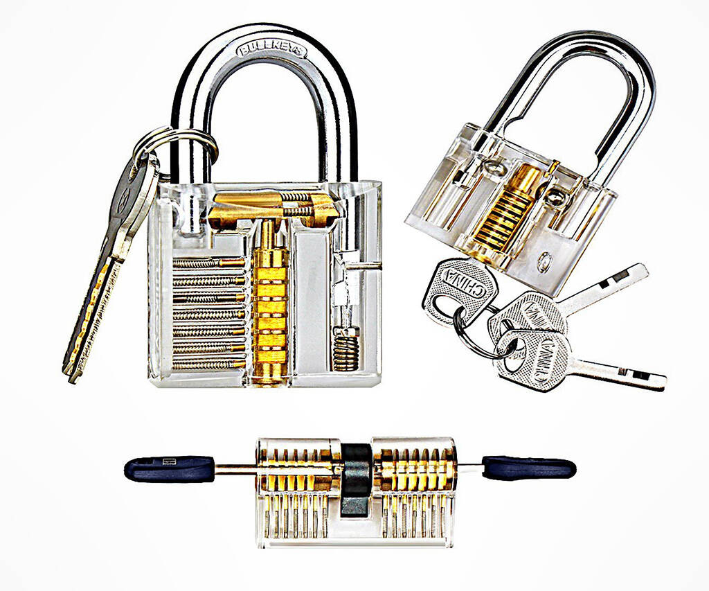 Transparent Lock Picking Practice Set