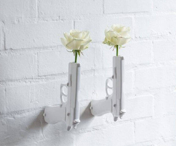 Wall Mounted Flower Gun Vase