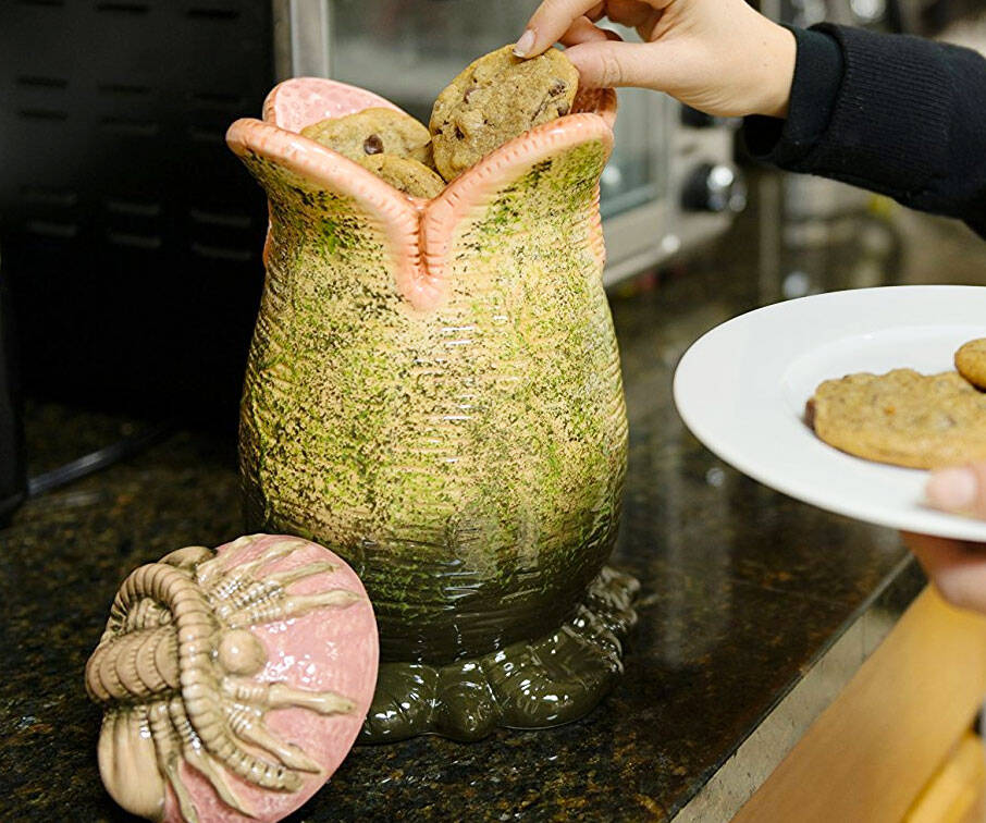 Alien Egg Ceramic Cookie Jar