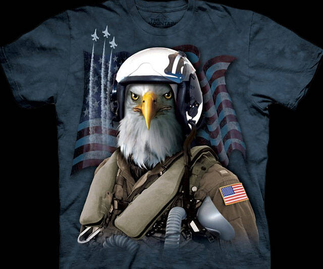 Bald Eagle Fighter Pilot Shirt