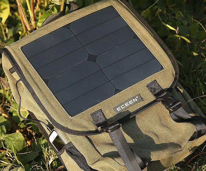 Backpack with Solar Panel Charger