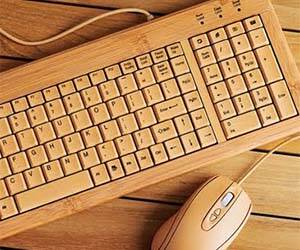 Bamboo Keyboard With Mouse - coolthings.us
