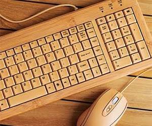 Bamboo Keyboard With Mouse