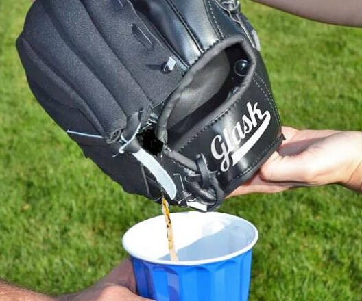 Baseball Glove Flask