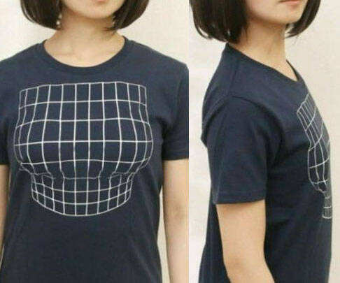 Big Boob Optical Illusion T-Shirt