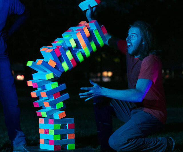 Black Light Giant Tumbling Tower - coolthings.us