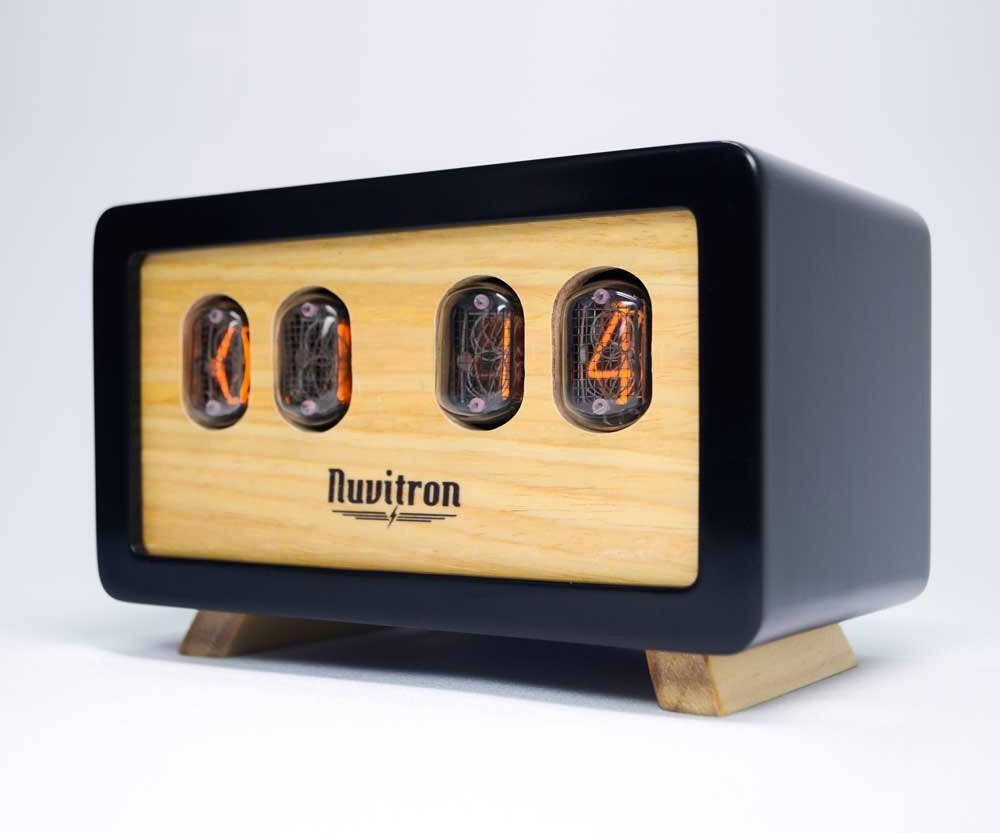 Black Retro Nixie Clock
