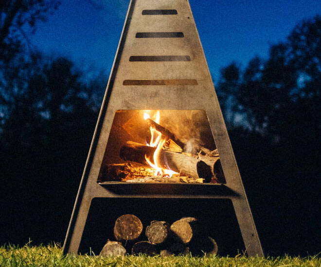 Tower Fire Pit & Grill