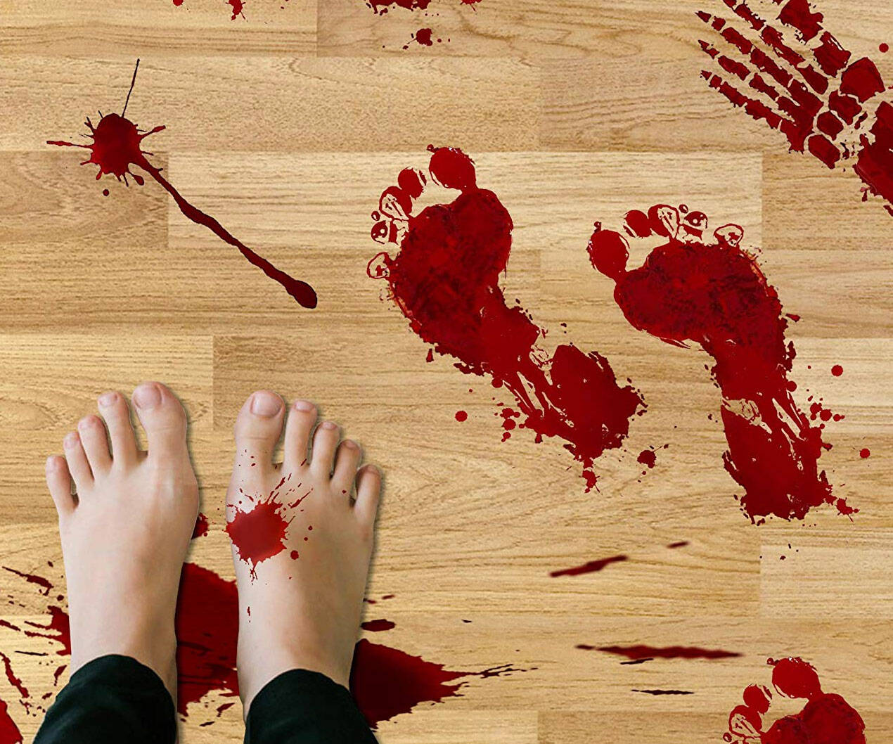 Bloody Footprints Floor Clings