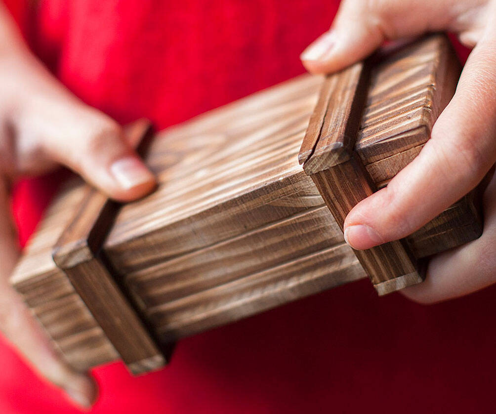 IQ Test Wooden Puzzle Box