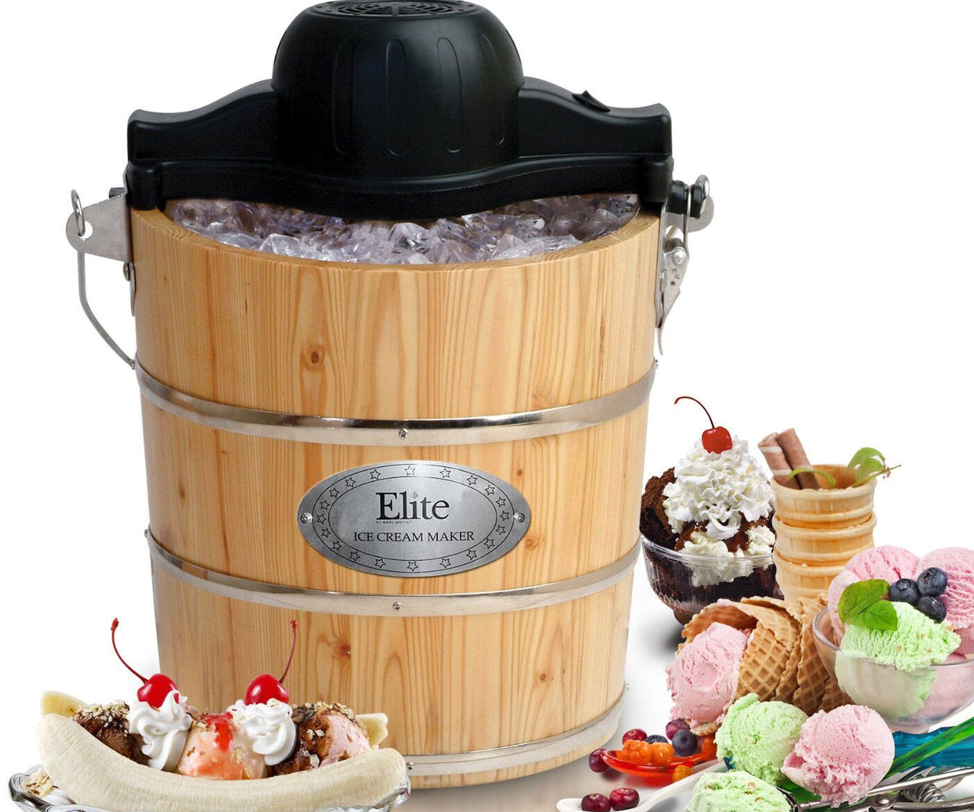 Old Fashioned Bucket Ice Cream Maker - //coolthings.us