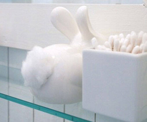 Bunny Tail Cotton Ball Dispenser - //coolthings.us