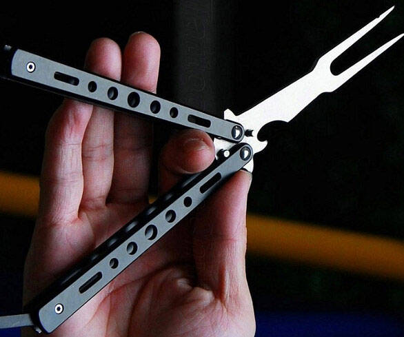 Butterfly Knife BBQ Fork - coolthings.us