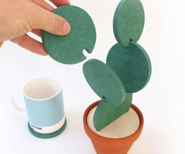 Cactus Plant Shaped Coaster Set - coolthings.us