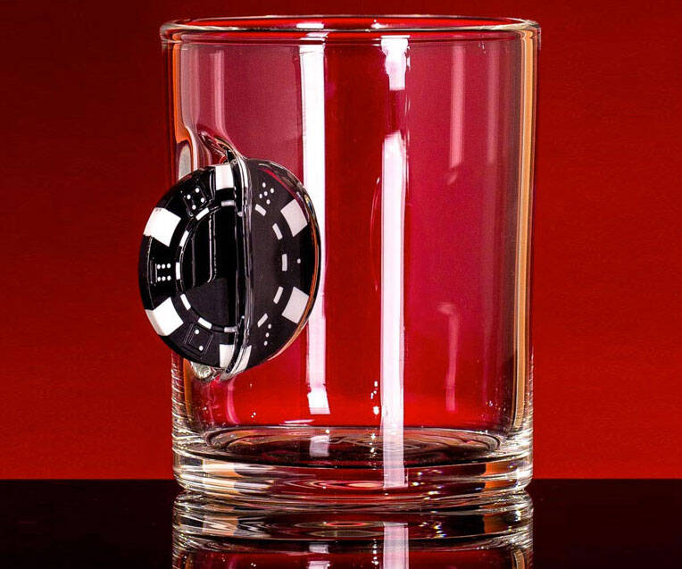 Casino Chip Whiskey Glass - coolthings.us