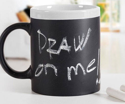 Chalkboard Coffee Mug - http://coolthings.us