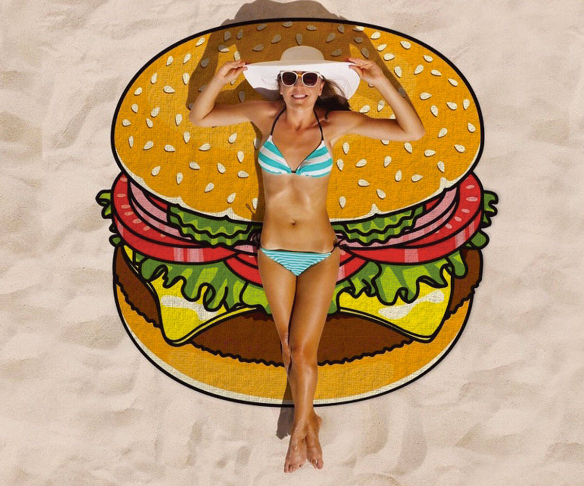 Cheeseburger Beach Towel