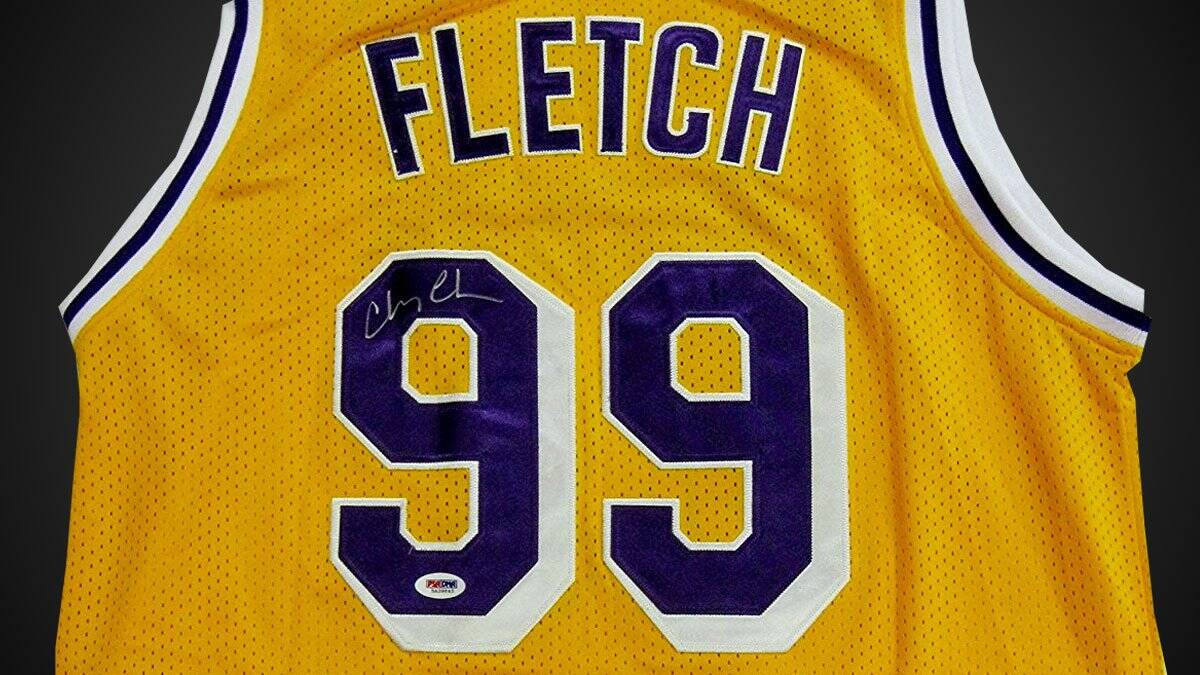 Chevy Chase Signed Lakers Fletch Jersey
