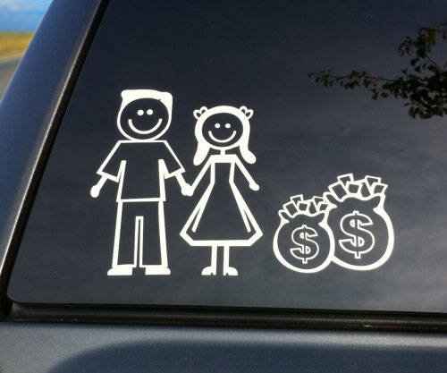 Childless Dual Income Family Car Decal - //coolthings.us