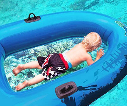 Clear Bottom Inflatable Raft - coolthings.us